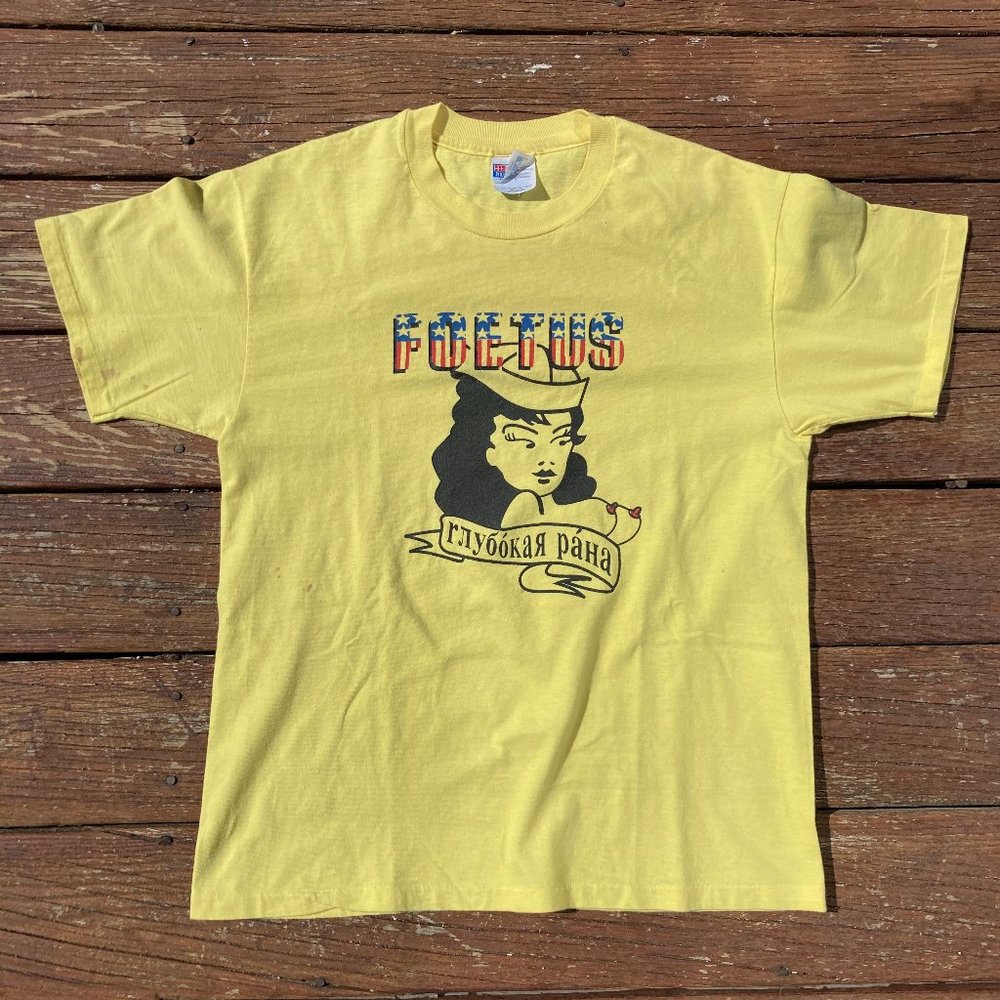 Vintage Foetus industrial music shirt made in USA